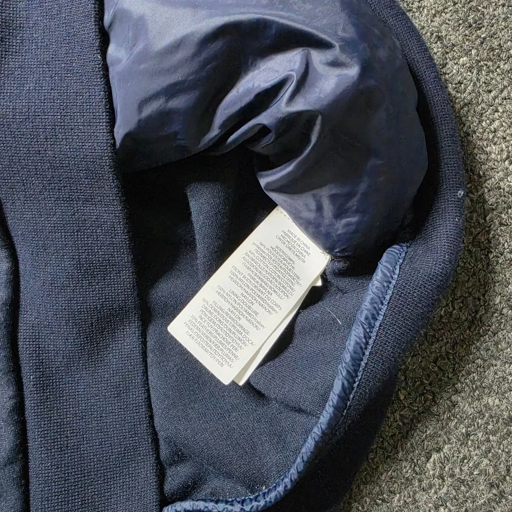 Polo Ralph Lauren‎ Down Vest Navy Blue Mens Small Performance Hybrid Hooded Pony